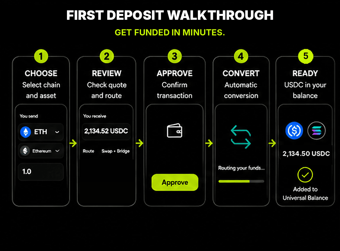 Five-step Chaka Markets first deposit walkthrough